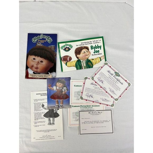 Danbury Mint Porcelain 16" Cabbage Patch Kid Doll Jennifer Sue" 1995 - Picture 9 of 10